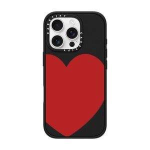 Casetify Black and Red Heart Phone Case